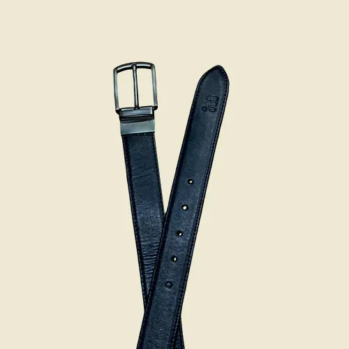 Classic Black Leather Belt for Men