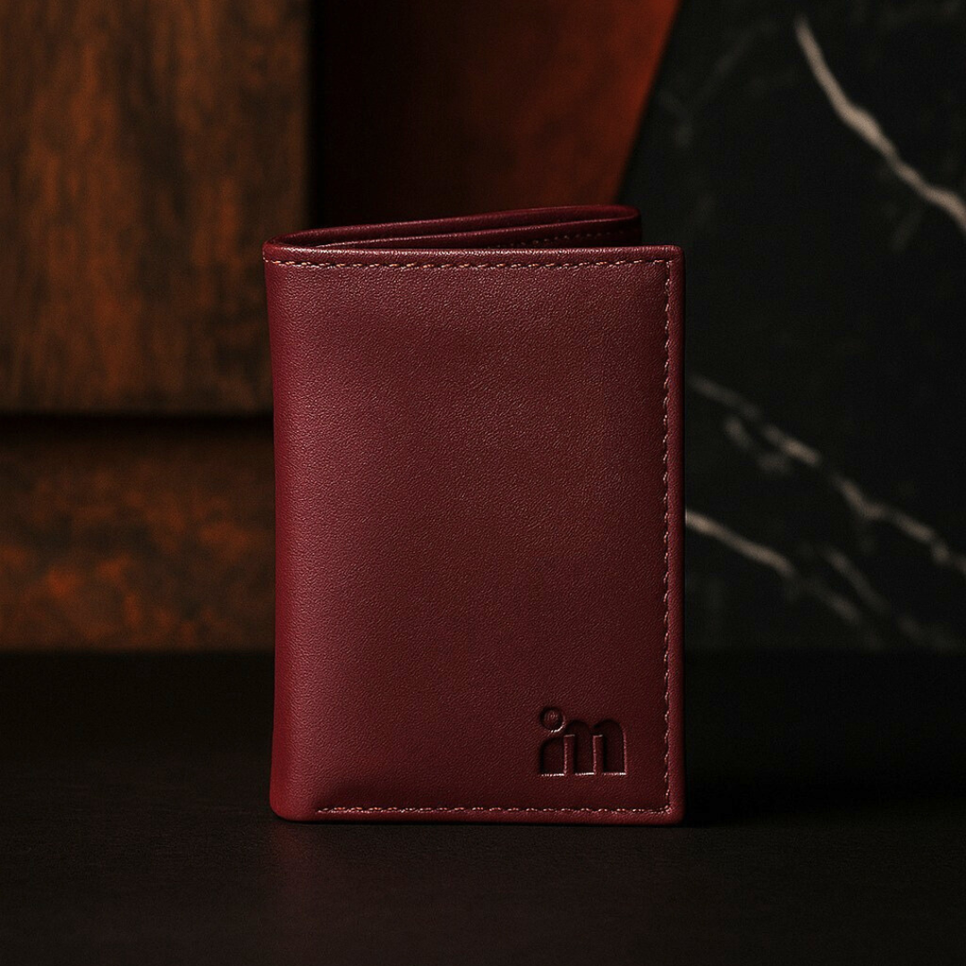 Men's Maroon Leather Wallet