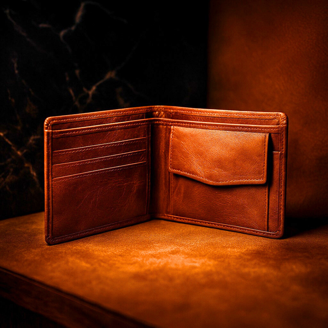 Tan Leather Wallet for Men