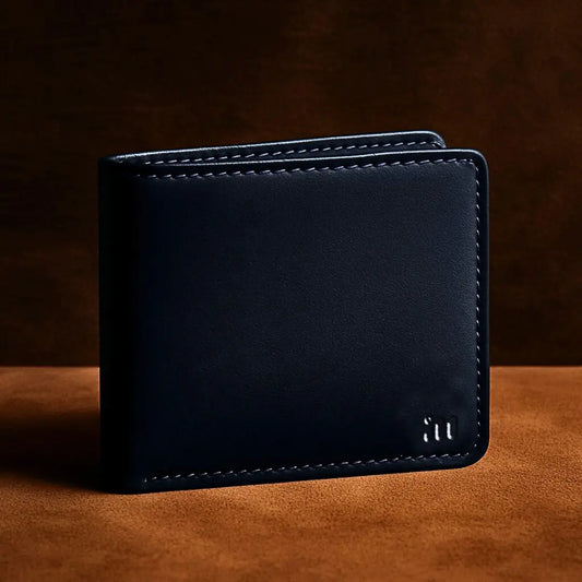 The Classic - Minimalist Navy Bifold Wallet