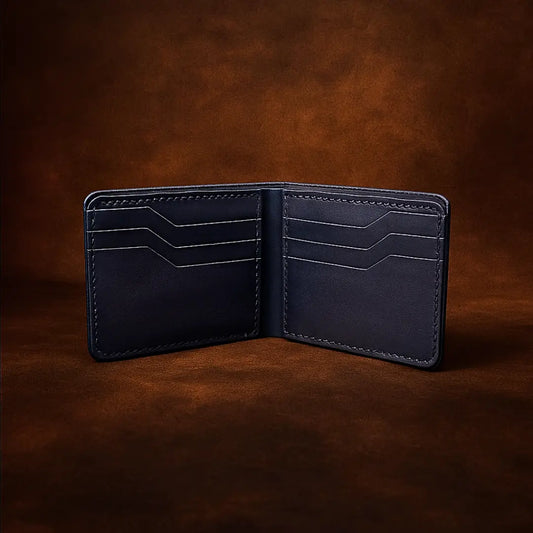 The Classic - Minimalist Navy Bifold Wallet
