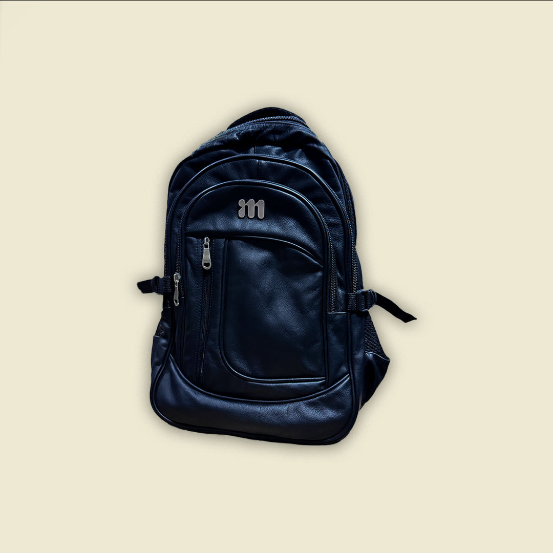 Black Leather Backpack