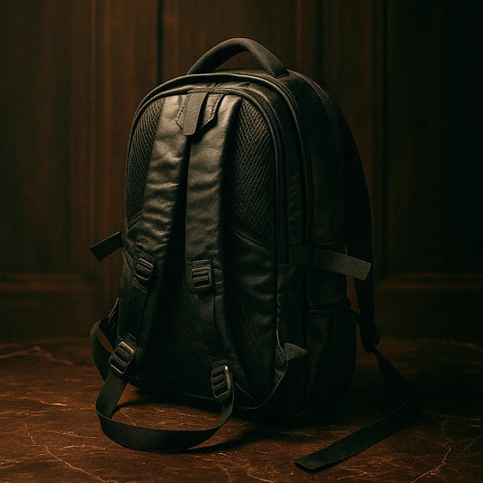 Black Leather Backpack