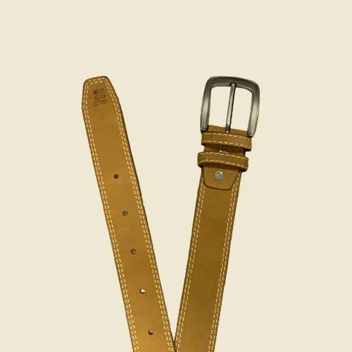 Croc-Textured Dark Brown Leather Belt for Men