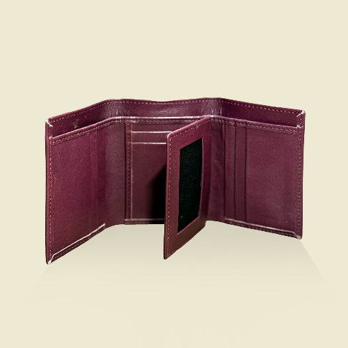 Men's Maroon Leather Wallet