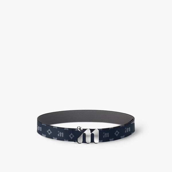 IM REVERSIBLE MONOGRAM NAVY & SLATE GREY BELT