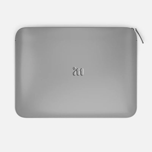 IM SLATE GREY LEATHER MACBOOK SLEEVE