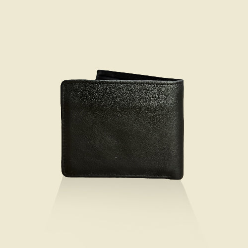 Minimal Black Leather Wallet for Men