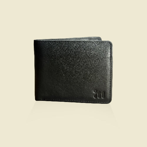 Minimal Black Leather Wallet for Men