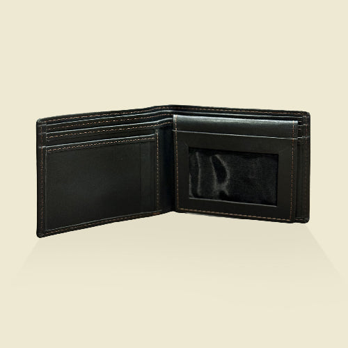 Classic Black Leather Wallet for Men